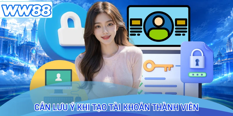 Cần lưu ý khi tạo tài khoản thành viên